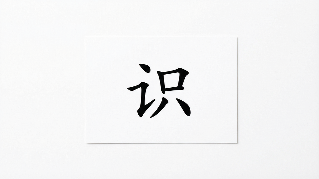 白卡识字极简卡片界面,纯白背景上单张白色卡片居中,卡片内黑色楷体汉字清晰醒目,周围留白充足,布局极简,风格素雅干净,画质高清,无多余元素