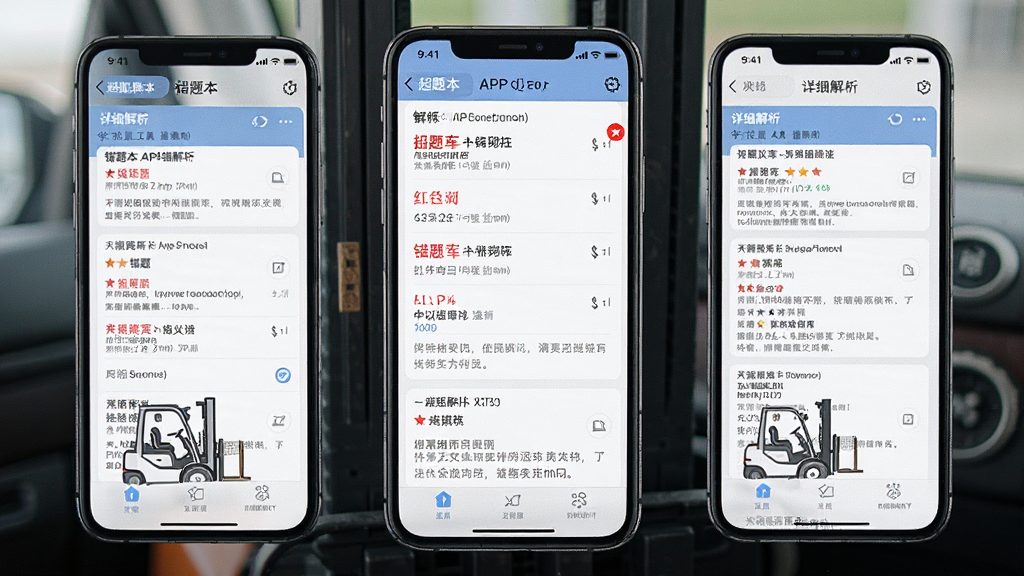 一张展示叉车司机超题库APP错题本功能的图片,画面中手机屏幕显示错题列表和详细解析,主体为手机界面,布局居中,排版清晰,风格为学习工具类,细节包括红色错题标记、解析文字、叉车图标,画质高清,干净,无多余元素