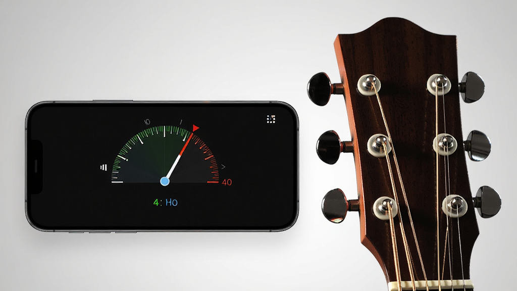 Guitar����У��������չʾͼ��������һ���ֻ��������ã���Ļ��ʾ������ָ����棬�Ա���һ�Ѽ�������ͷ��д���������������ɼ�������Ϊǳ��ɫ���䣬����Լ�Ƽ��У�ϸ�ڷḻ�����ʸɾ����޶���Ԫ��