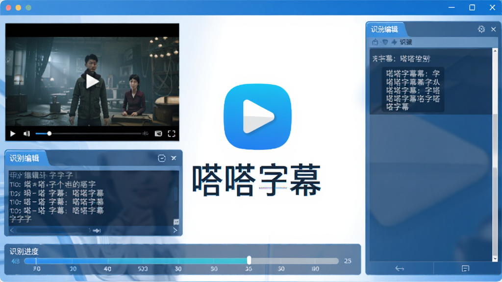 嗒嗒字幕软件主界面展示,画面中央是软件Logo和名称
