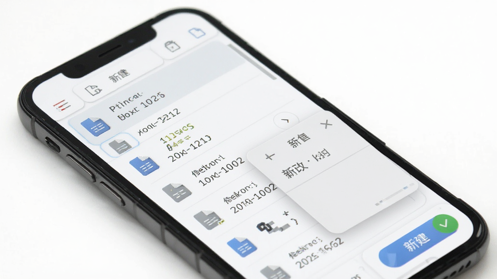 python代码编译器文件管理界面,主体为手机屏幕显示代码文件列表与操作菜单,布局为纵向列表结构,排版清晰,风格为素雅浅色工具风,细节包含文件图标、修改日期、新建按钮,画质高清,干净,无多余元素