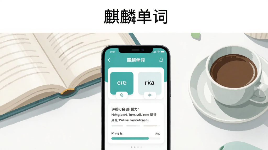 画面中央展示一部智能手机,手机屏幕上显示一款名为