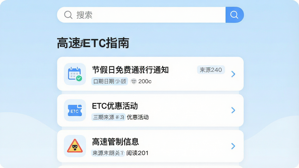一张资讯聚合页面风格的插图,画面中央是