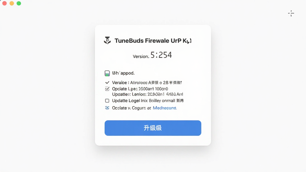 ����ΪTuneBuds�̼��������棬����Ϊ���п�Ƭʽ��ƣ��Ű��࣬���Ϊ�ִ���Լ�磬ϸ�ڰ����汾�š�������־��������ť�����ʸ���ɾ��޶���Ԫ�أ�����Ϊ��ɫ��