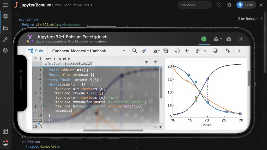 һ��չʾ����(Bohrium)���߼��㹦�ܵĽ���ͼ���ֻ���Ļ��ʾһ��Jupyter Notebook���Ĵ���༭�����Ϸ������а�ť��ͼ��������ڣ����������漰����������ߣ�����Ϊ��ɫ������⣬���Ƽ���ǿ��ϸ�ڷḻ�����ʸɾ����޶���Ԫ��