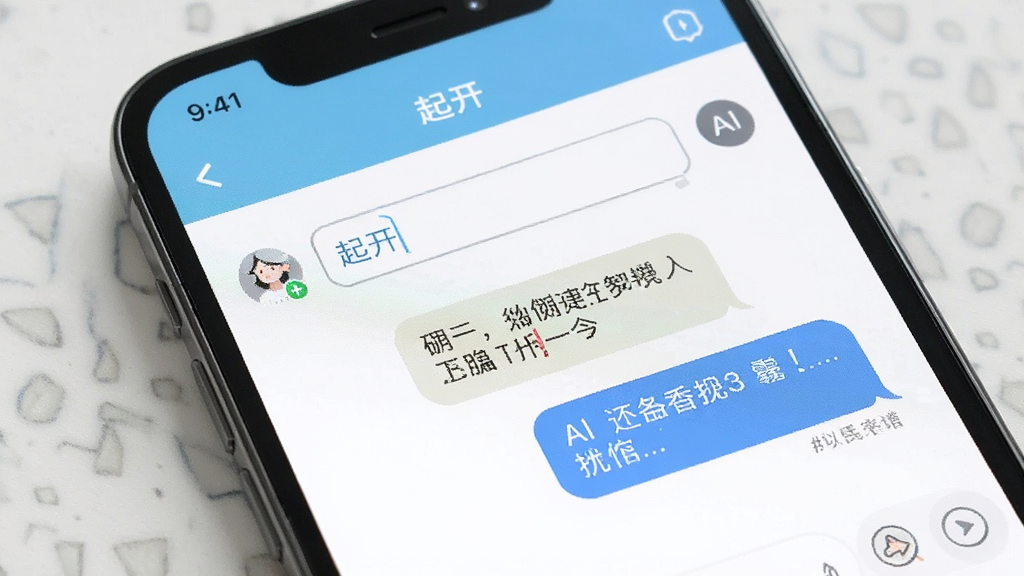 һ��չʾAI�Ի����������ͼƬ���������ֻ���Ļ��ʾ