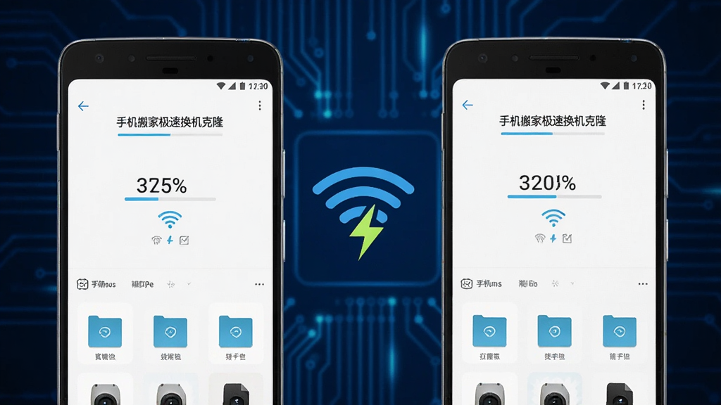 ������׿�ֻ���Ļ�����м���ʾWiFiֱ��ͼ���������ţ�����������ɫ�Ƽ���Ч������Ϊ�ֻ���д���������ҶԳƣ����Ϊдʵ�Ƽ��磬ϸ�ڰ����ֻ���Ļ����ʾ�ֻ���Ҽ��ٻ�����¡�Ĵ�����桢���Ȱٷֱȡ��ļ�����ͼ�������������ɾ����޶���Ԫ��