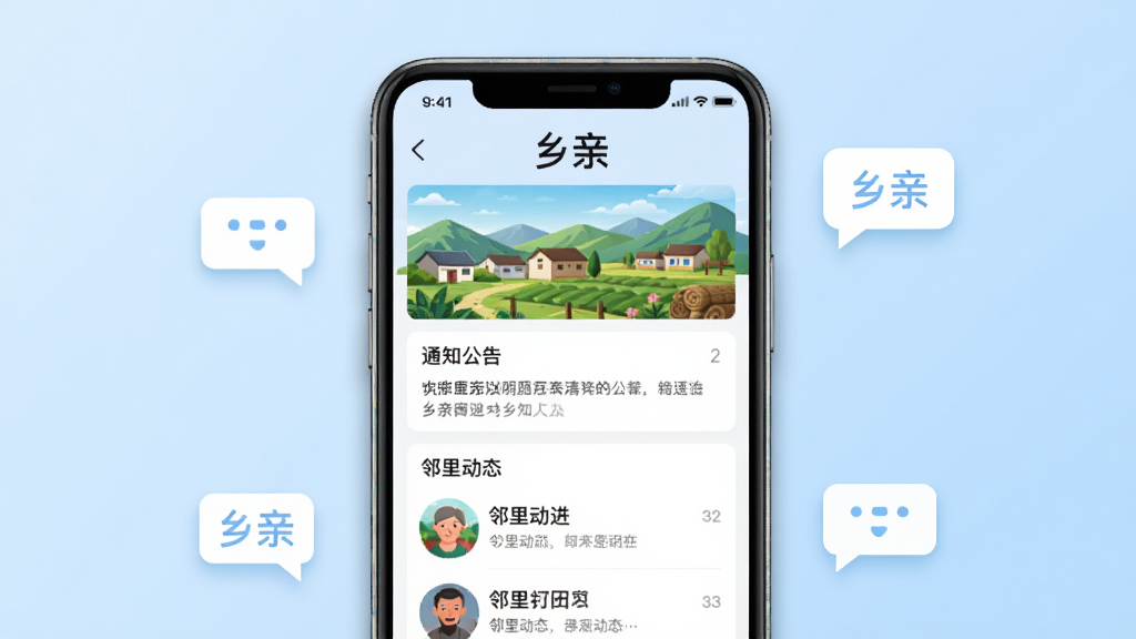 ��������Ϊһ�������ֻ�����Ļ��ʾ�����ס�APP����ҳ���棬�����а������羰ͼ��֪ͨ�����������ﶯ̬�б�������Ϊ���з����ֻ�������Ϊ�ɾ���ǳ��ɫ���䡣�Ű����ֻ�ռ�ݻ������ģ���Χ��׺������Լ����������ͼ�ꡣ���Ϊ��ƽ���Ƽ��廭��ϸ�����ֻ���Ե����΢��Ӱ���������������ɼ������ס��������������ɾ����޶���Ԫ�ء�