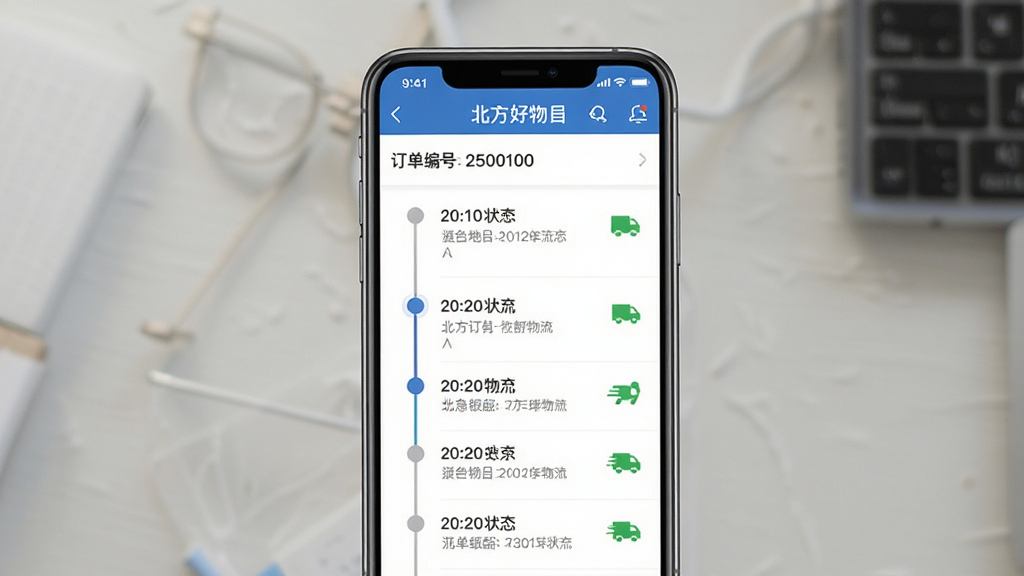 һ��չʾ��������APP��������ҳ����ֻ�����ͼ����������Ϊ�ֻ���Ļ��ʾ��������ʱ���ᣬ����Ϊ��ֱʱ���߽ṹ������Ϊ������ţ��в�Ϊ�����ڵ��б������Ϊ��������UI���ϸ�ڰ���ʱ����Բ�㡢��������������״̬ͼ�꣬�����������ɾ����޶���Ԫ��