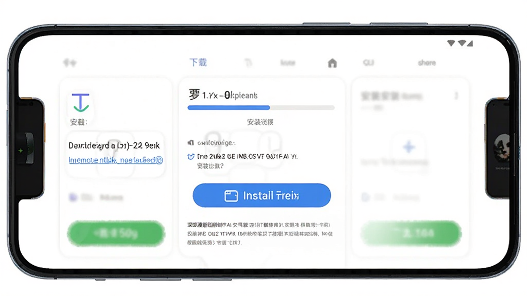 Deep漫剧短剧制作AI安卓版下载安装界面,画面主体为手机显示下载进度与安装按钮,布局居中,排版简洁,风格为应用商店风格,细节包括下载链接、安装提示和权限说明,画质清晰,干净,无多余元素