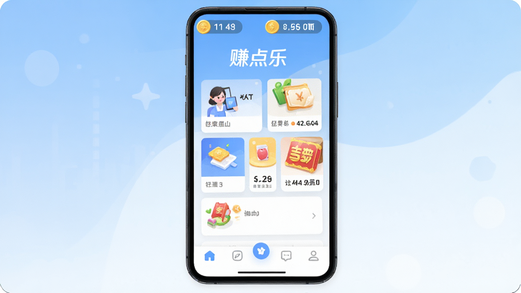 手机屏幕中央显示
