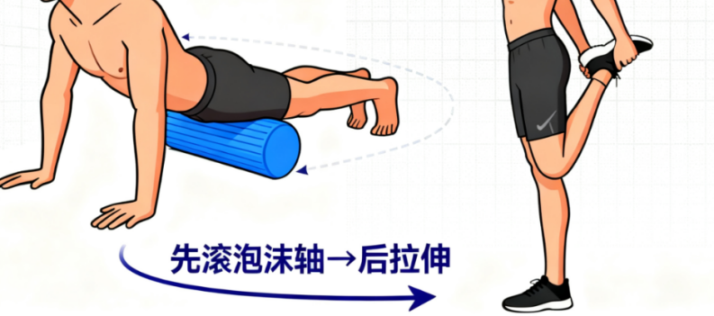 嗨跑圈跑后拉伸泡沫轴恢复配图