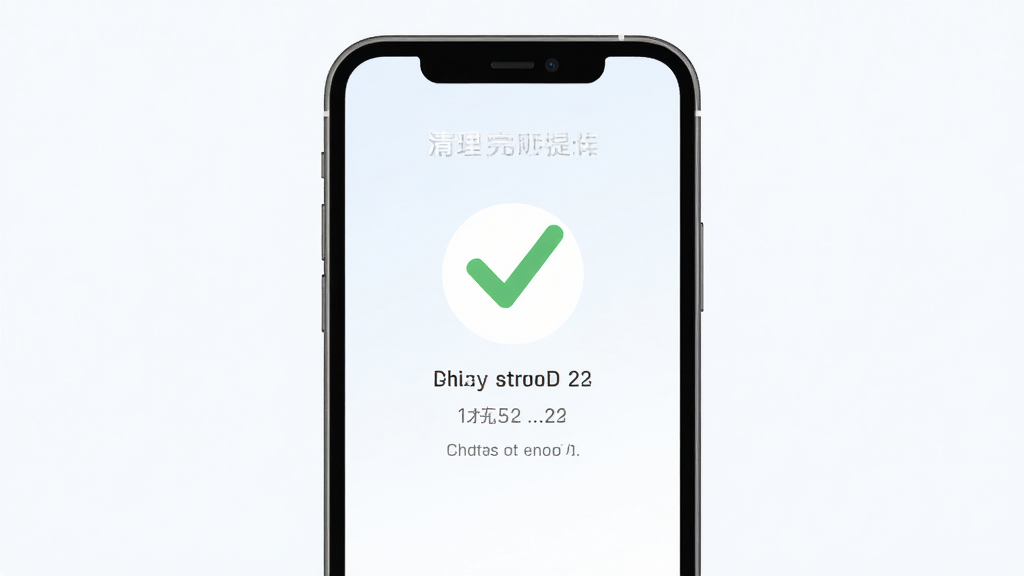 Booster应用在手机屏幕上的清理完成提示界面,显示释放空间大小与绿色对勾图标,背景简洁明亮,扁平化设计风格,排版清晰,高清画质,干净无多余元素