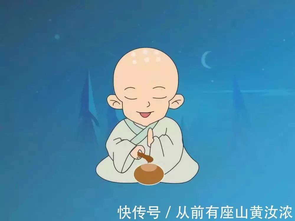 从前有座山 故事全文 山里有座庙 老和尚小和尚 循环故事配图
