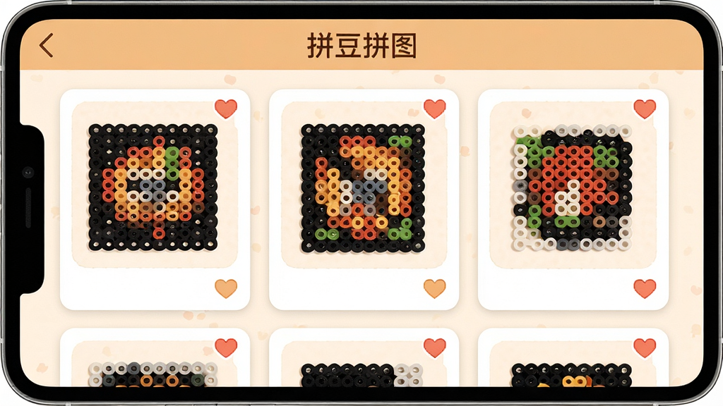 ƴ��ƴͼ�ղؼн��棬չʾ�������ղص�ƴ��ͼ����Ƭ����Ƭ����С���ı�ǣ����涥����ʾ