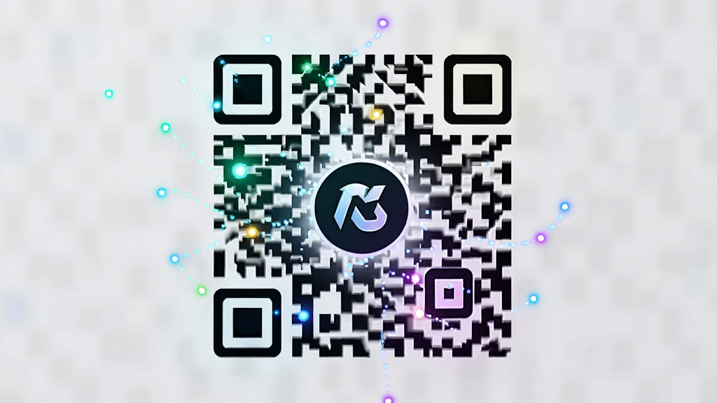 ��ά������������LogoǶ�빦��ʾ��ͼ������������һ����ɫ��ά�룬��ά�����м�Ƕ��һ��СԲ��Logoͼ�꣬��Χ��װ���Թ�㣬����Ϊǳ��ɫ�����Ƽ��У�ϸ�����������ʸɾ����޶���Ԫ��