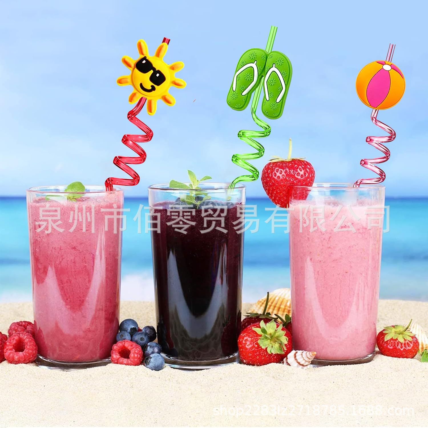 疯狂吸管创意玩法夏日饮品配图 多种吸管改造造型展示