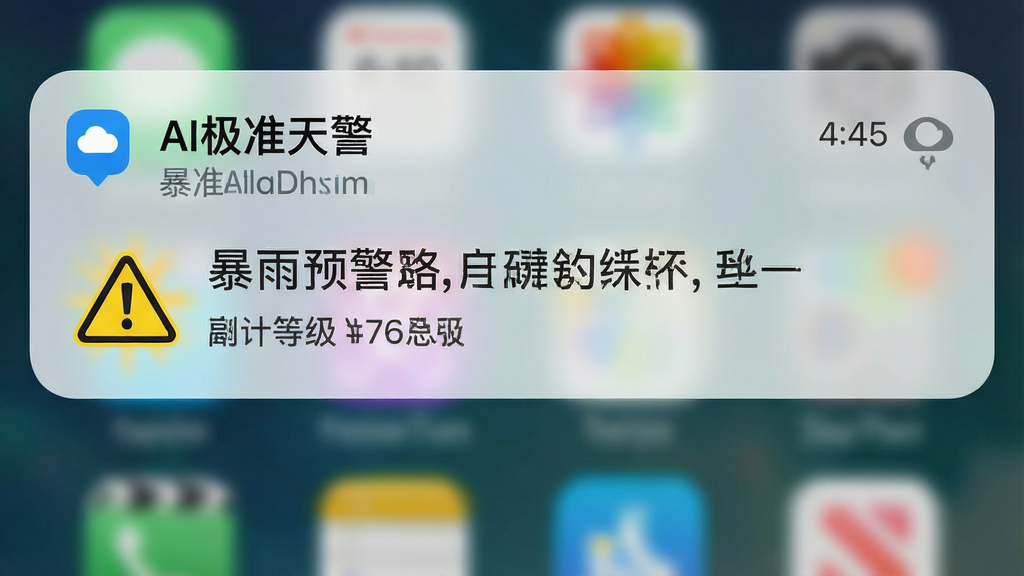 一张手机通知栏截图风格示意图,顶部弹出