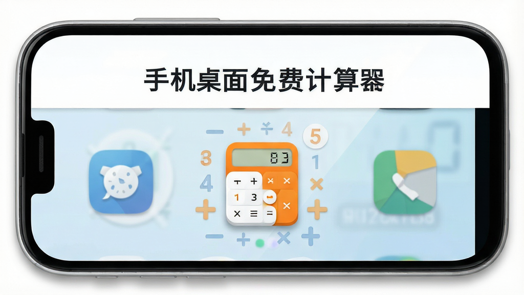 画面中央是一部安卓手机正面平铺展示,手机桌面第一屏整齐排列图标,其中