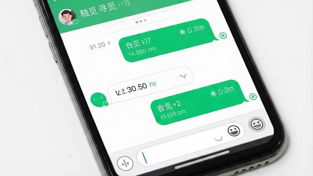 一张表现即时聊天场景的界面图,画面为手机屏幕特写,显示“寻觅”聊天对话窗口,左右两侧分别为绿色和白色的消息气泡,底部有输入框和表情按钮,顶部显示对方头像和昵称,布局规整,风格为清爽的移动端UI设计,细节包含时间戳和已读标记,画质清晰,画面干净,无多余元素