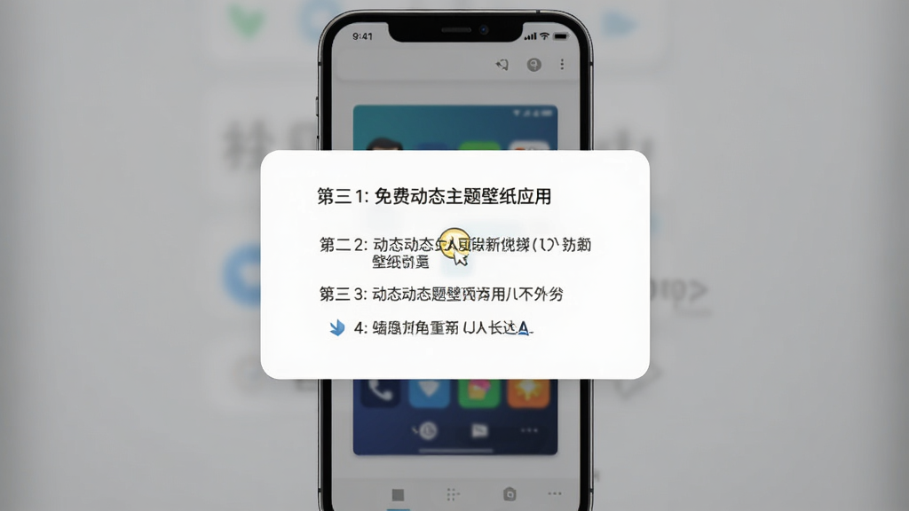 免费动态主题壁纸应用的新手操作引导界面,手机屏幕显示分步设置动态壁纸的教程弹窗,画面简洁清晰,步骤标注明确,背景为浅灰色渐变,整体风格友好易懂,画质干净无多余元素