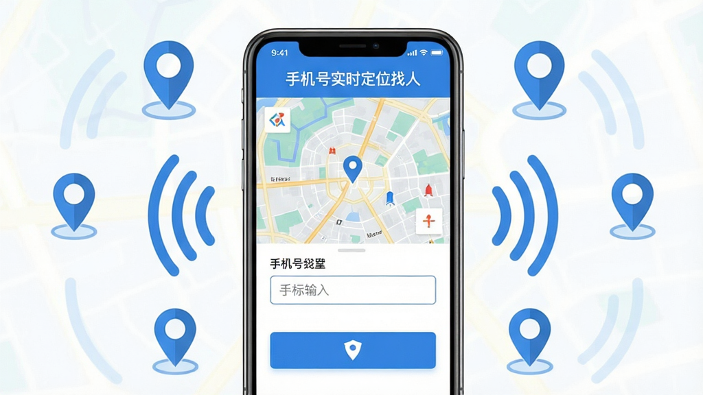 画面中央展示一部智能手机,屏幕上显示