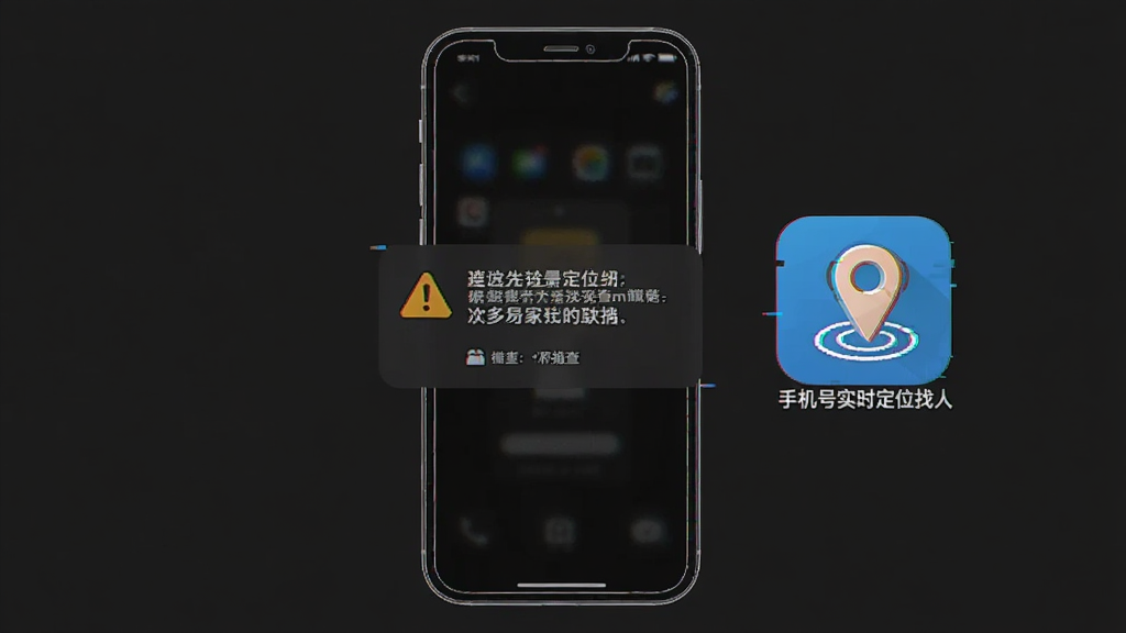 画面展示一部手机屏幕出现错误提示弹窗,旁边有