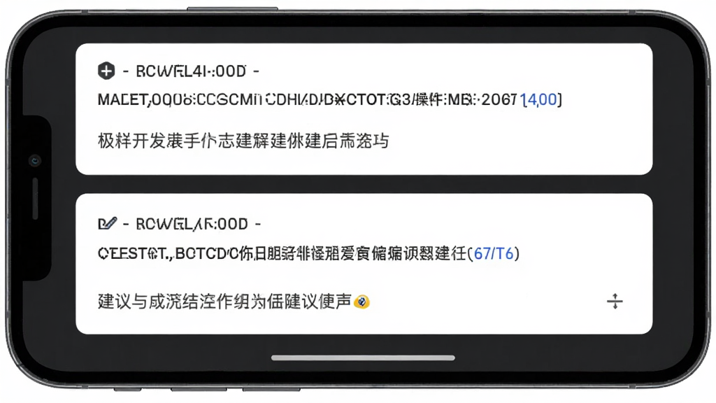 极光开发助手日志翻译界面,手机屏幕显示两条日志记录,原始英文错误代码下方配有中文解释与建议操作,界面风格为深灰底色配白色文字卡片,排版清晰易读,画质干净
