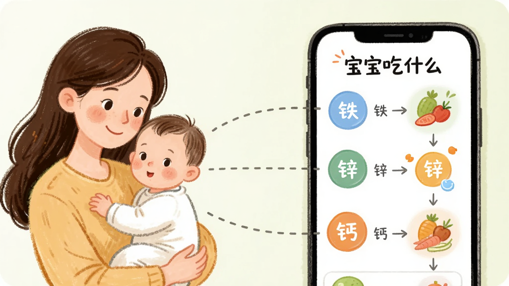 画面左侧为一位年轻妈妈抱着宝宝,右侧为