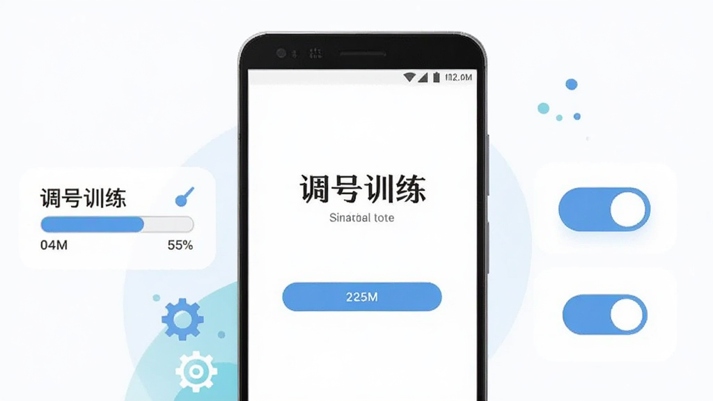 一张展示手机安装与使用场景的AI生成图,画面主体为一部安卓手机,屏幕上显示