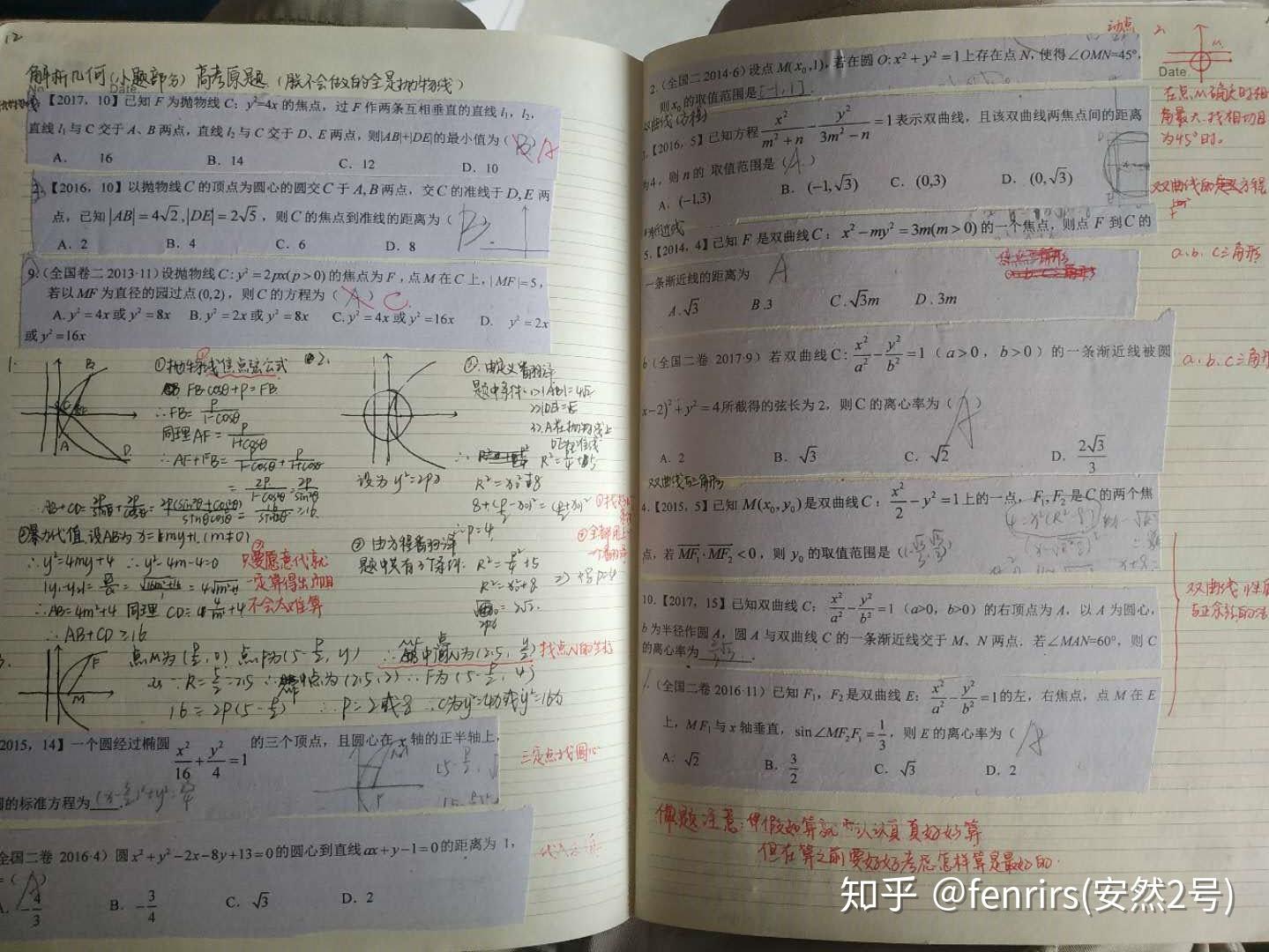 文数四川 文科数学基础题错题本整理实拍