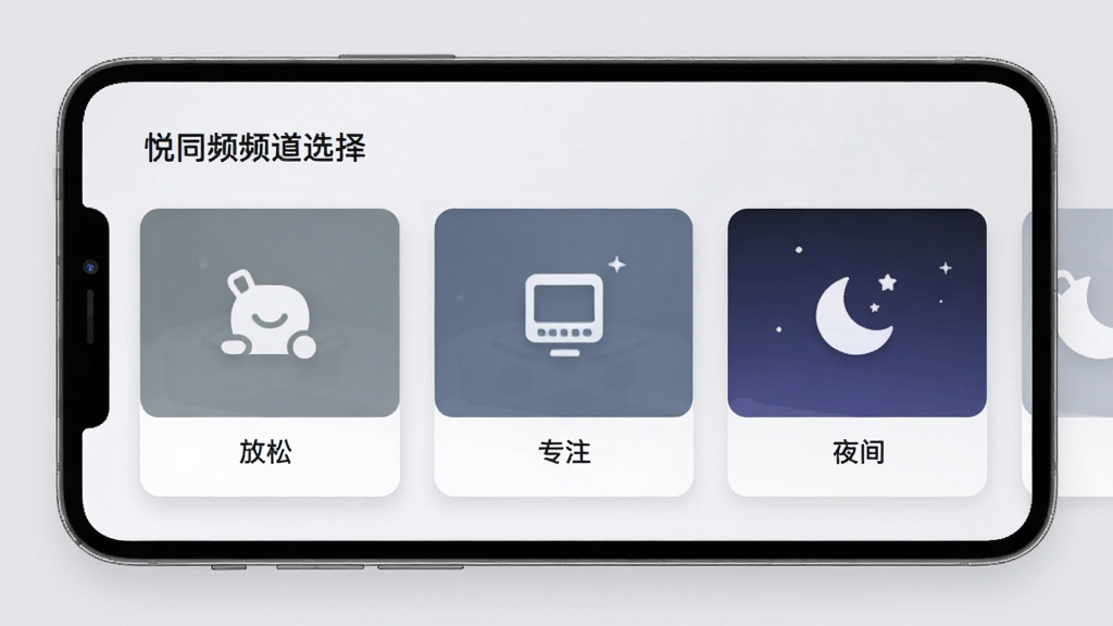 ��ͬƵƵ��ѡ��ҳ�棬��Ƭʽ����չʾ�����ɡ���רע����ҹ�䡱��Ƶ����ڣ�ÿ�ſ�Ƭ���Լͼ�꣬����ǳ�ң��Ű����룬�����ˬ������������������װ��