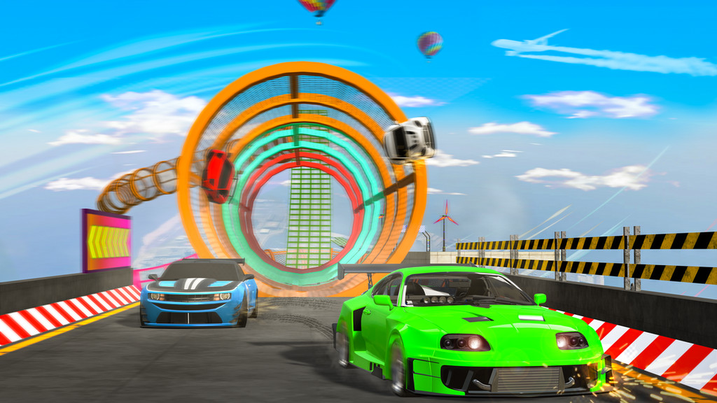 赛车炽热跳跃Racing Blazing cars 极速狂飙 游戏画面 跳跃竞速场景
