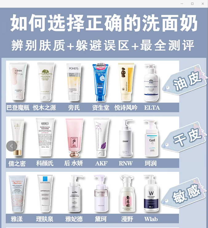 初叙护肤肤质判断洁面产品实拍