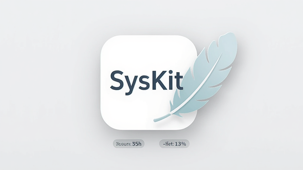 一张展示SysKit轻量运行特性的概念图,画面中央为