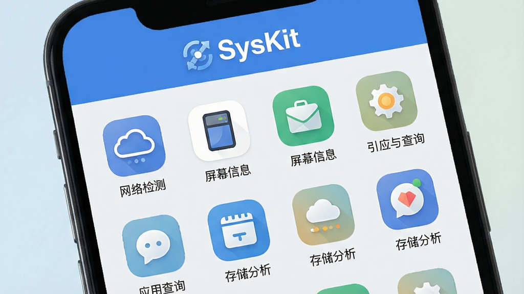 一张展示SysKit工具集合页面的手机界面图,画面中