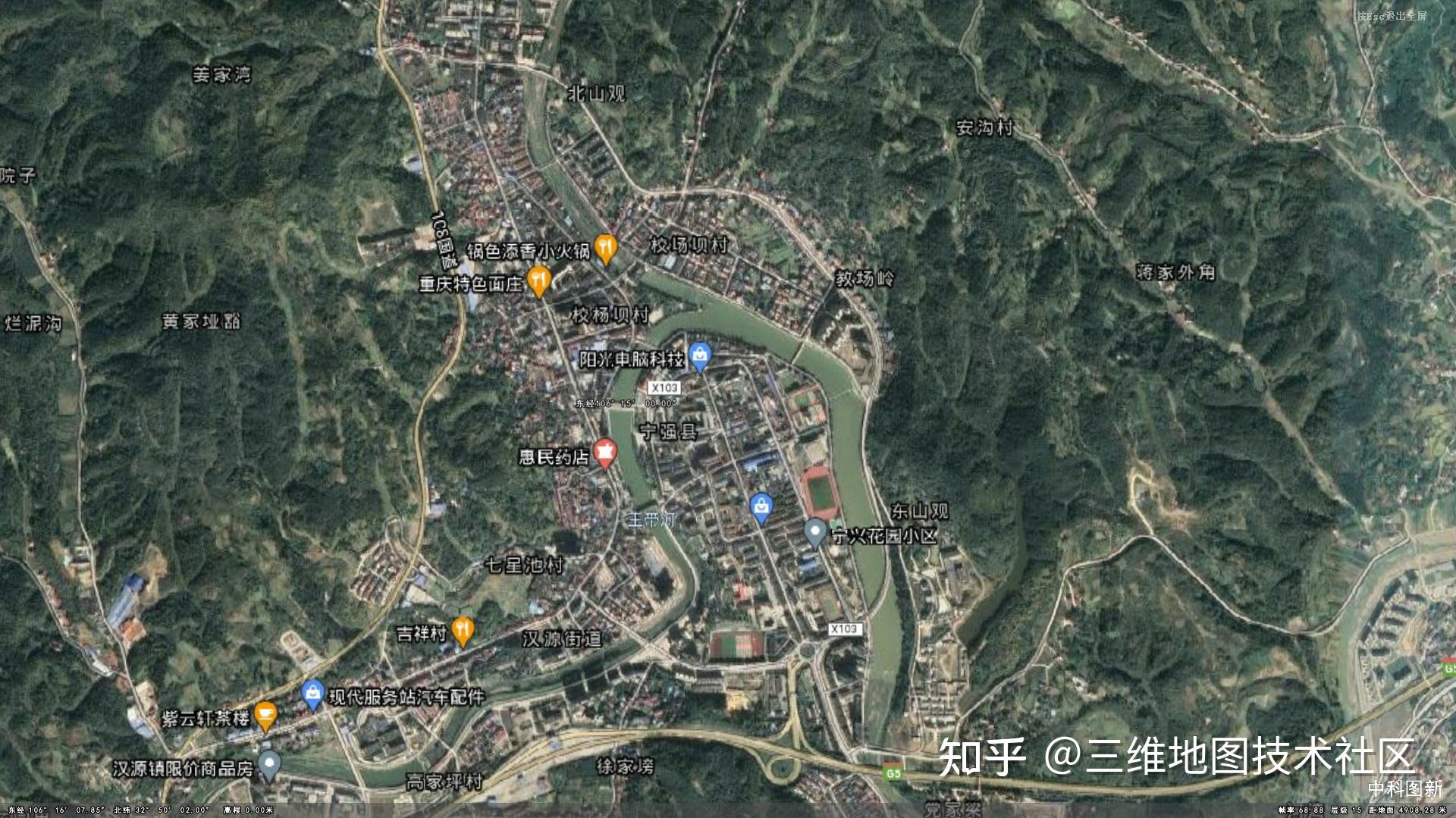 随步渔览 卫星地图找野钓点 河道拐弯芦苇荡钓位分析