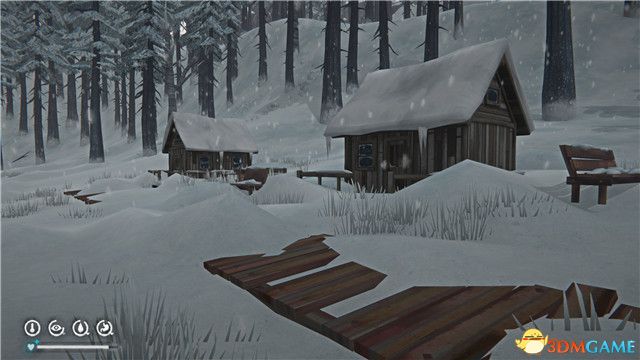 漫漫长夜手游 新手开局生存画面 雪地营地
