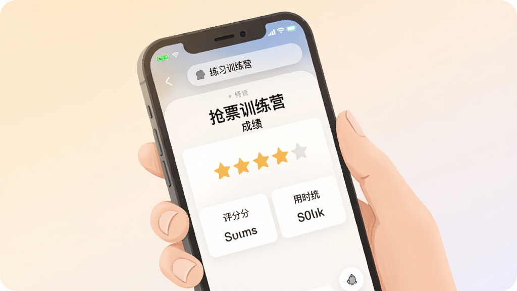 һ���ֻ�ʹ�ó����廭������Ϊһֻ���ճ��ֻ�����Ļ��ʾ����Ʊѵ��Ӫ����ϰ��ɺ�ĳɼ�����ҳ�棬ҳ�������������Ǽ�����ʱͳ�ƣ�����Ϊ��ͽ���ǳɫ�������ܰʵ�ã�ϸ�ڰ�������ͼ����֪ͨ��������������ɾ������ּ���޶���Ԫ��