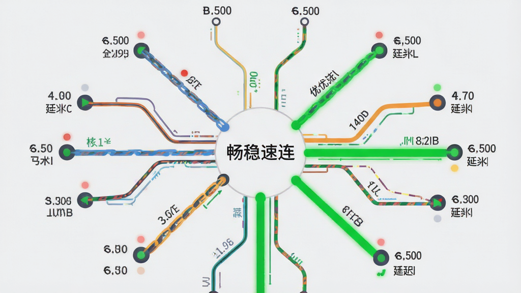 画面主体为一张抽象的网络拓扑示意图,中心位置标注