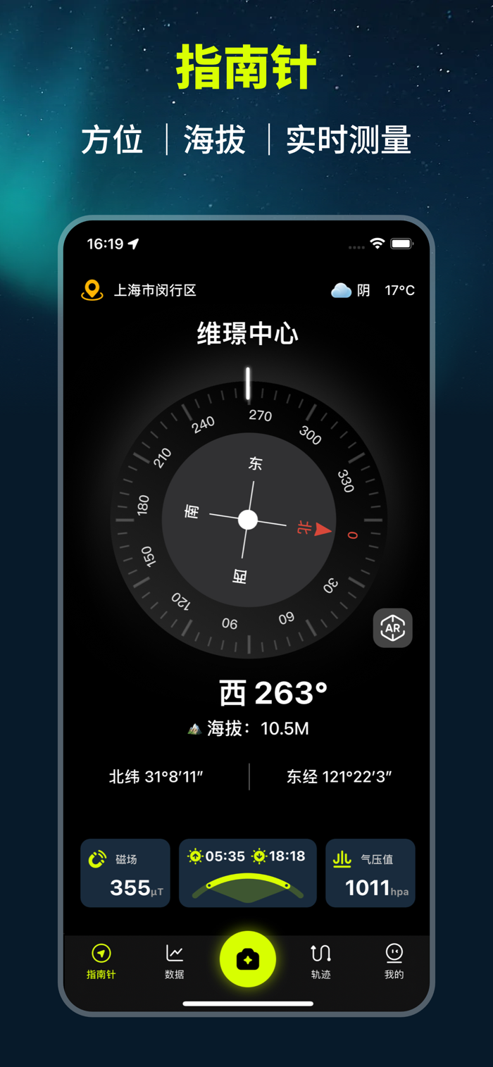 全能精准指南针 户外使用场景与产品外观展示