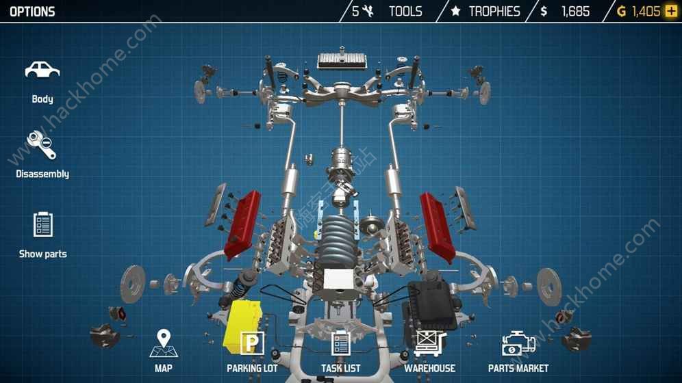 汽车修理工3DCar Mehanic 3D 发动机拆装 修车细节画面
