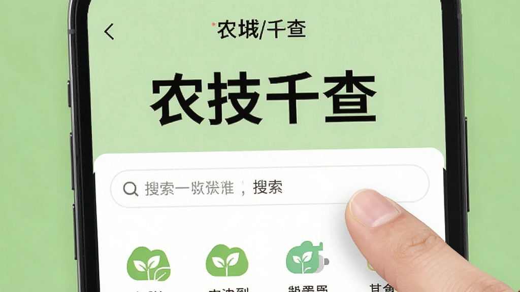 �ֻ�������д��չʾ��ũ��ǧ�顱��ҳ���ֺŰ�ť������ͼ�겼�֣�����������ָ���������Ķ���ʾ�⣬����Ϊ��ɫǳ�̣�����ƽ����ƣ��Ű������ϸ�����������ʸɾ����޶���Ԫ��