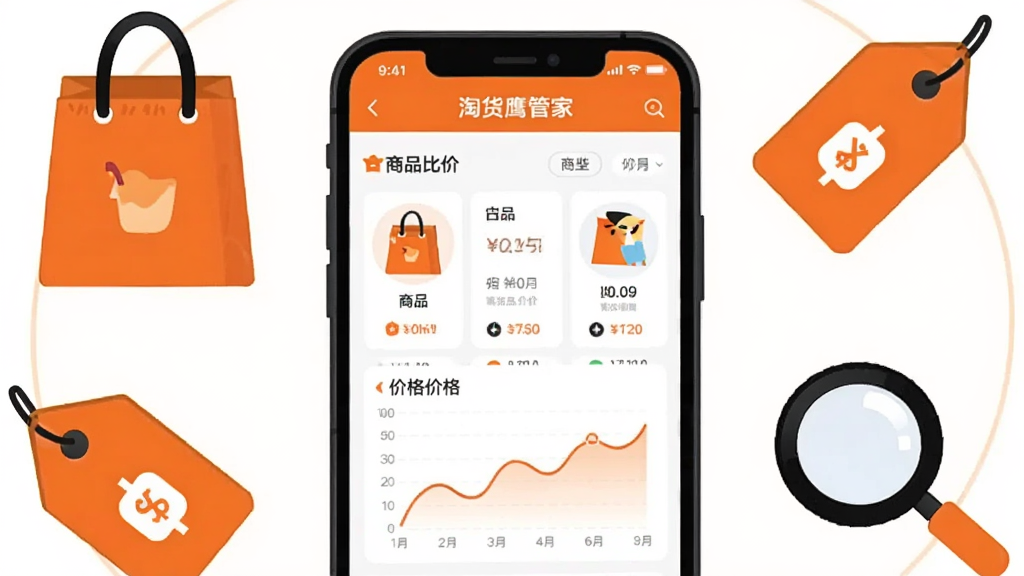 画面中央放置一部智能手机,手机屏幕上显示