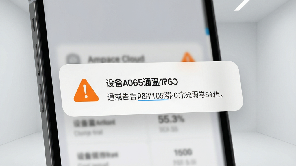 Ampace Cloud �ֻ����浯���豸�澯֪ͨ��Ƭ����������Ϊ�ֻ���Ļ��д����Ļ����ʾ��ɫ�澯ͼ�����������ѣ�����Ϊǳ��ɫ��Լ�ռ䣬�����ˬ���񣬲���ͻ��֪ͨ��Ƭ���豸״̬��Ϣ��ϸ��ǿ��ͼ�������ֵ������ɶ��ԣ����ʸ���ɾ����޶���Ԫ�ء�