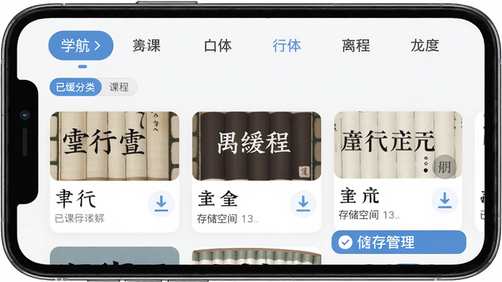 手机应用界面展示