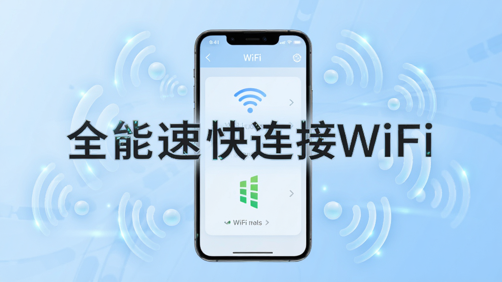 ����������һ���ִ������ֻ�����Ļ��ʾWiFi�ź�ɨ���б����棬��Χ�����Ŷ����͸���������źŲ���ͼ�꣬����Ϊǳ��ɫ����Ƽ���񣬲��ּ�����ˣ��Ű�ͻ���ֻ����ź�Ԫ�أ�ϸ�����ź�ͼ�����΢��Ч�������������ɾ����޶���Ԫ�أ�ͼƬ�����ֱ�ע��ȫ���ٿ�����WiFi��