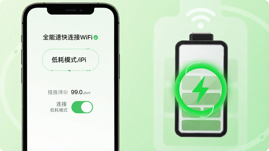 �ֻ�����ͼ�겢��չʾ���ֻ���Ļ��ʾ��ȫ���ٿ�����WiFi���ͺ�ģʽ���ؽ��棬����Ϊ����ɫ���䣬�������ҶԳƣ�ϸ���ϵ��ͼ�������ɫ������������Լ���������������ɾ���ͼƬ�����ֱ�ע��ȫ���ٿ�����WiFi��
