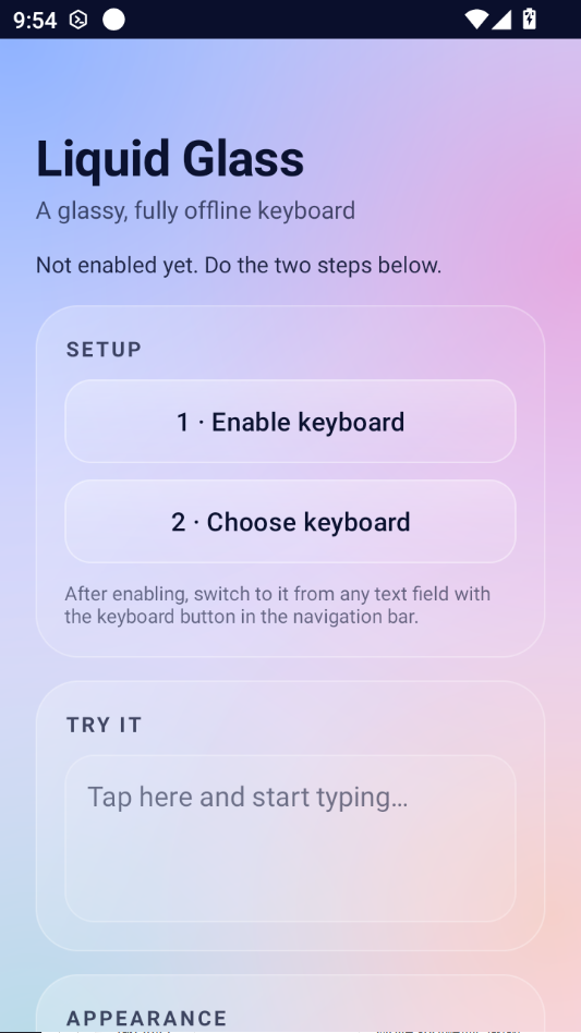 Һ̬��������(Liquid Glass Keyboard)2.0.1 �����ʸм���