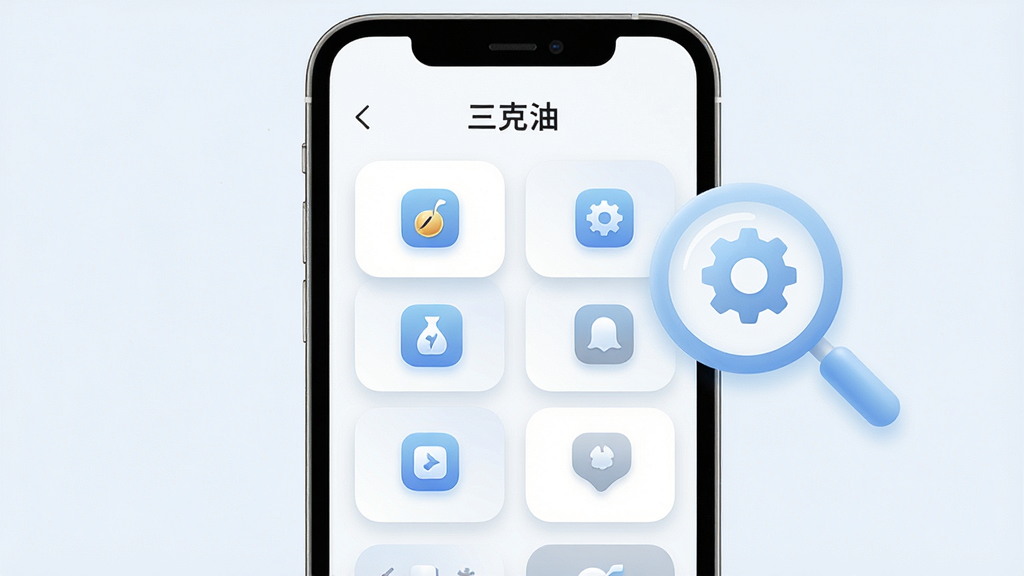 一张手机应用界面展示图,画面主体为浅色背景的手机屏幕,屏幕内展示